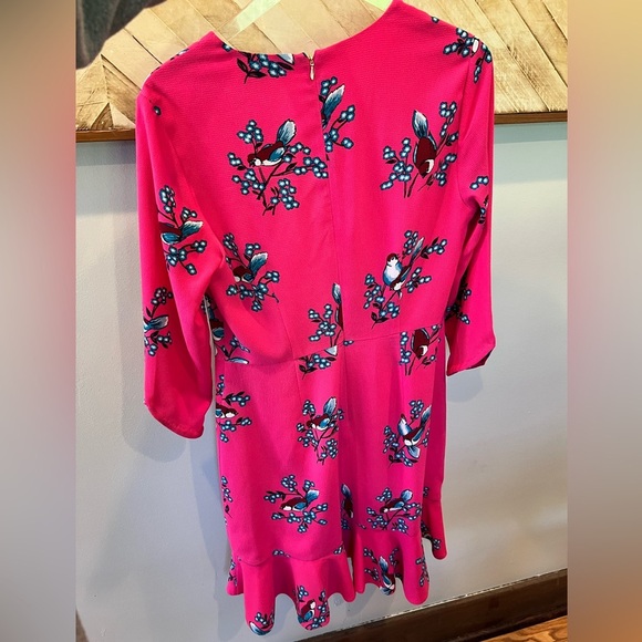 Draper James Magnolia Mockingbird Bell Sleeve A-Line Dress Size 10 Tulip Hem - Picture 6 of 6